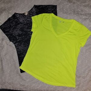 Athletic Workout Shirts Safety Yellow XL